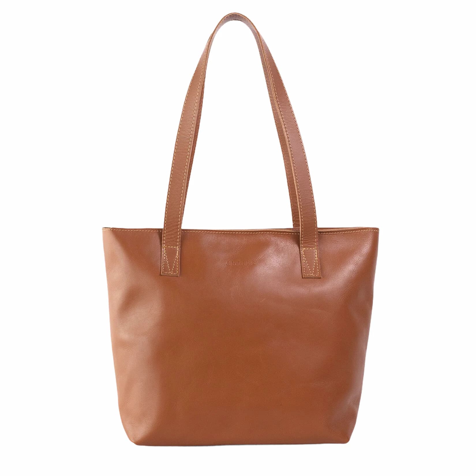 Emmy unlined Leather Tote with Zip