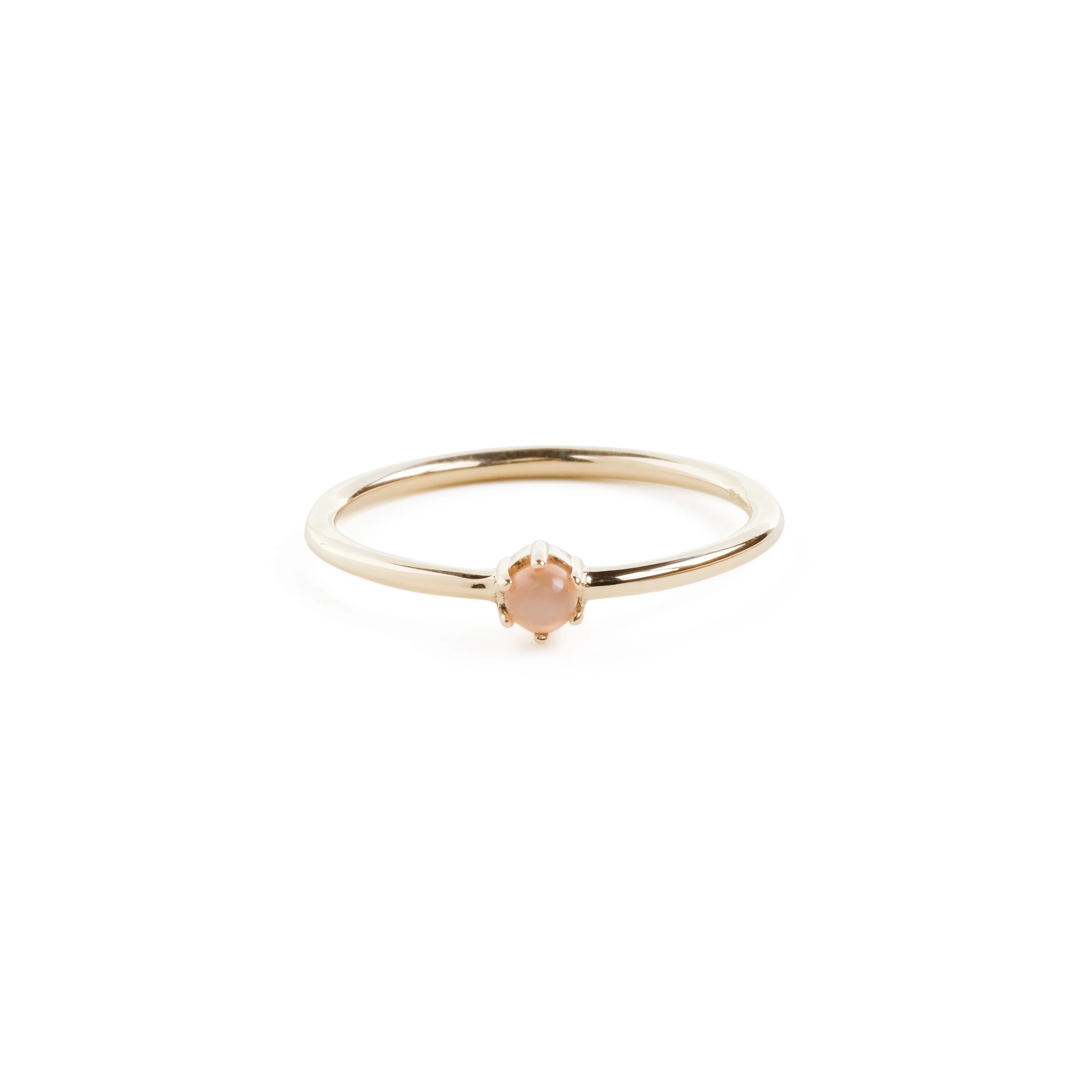 The Portal Ring with Moonstone in Yellow Gold