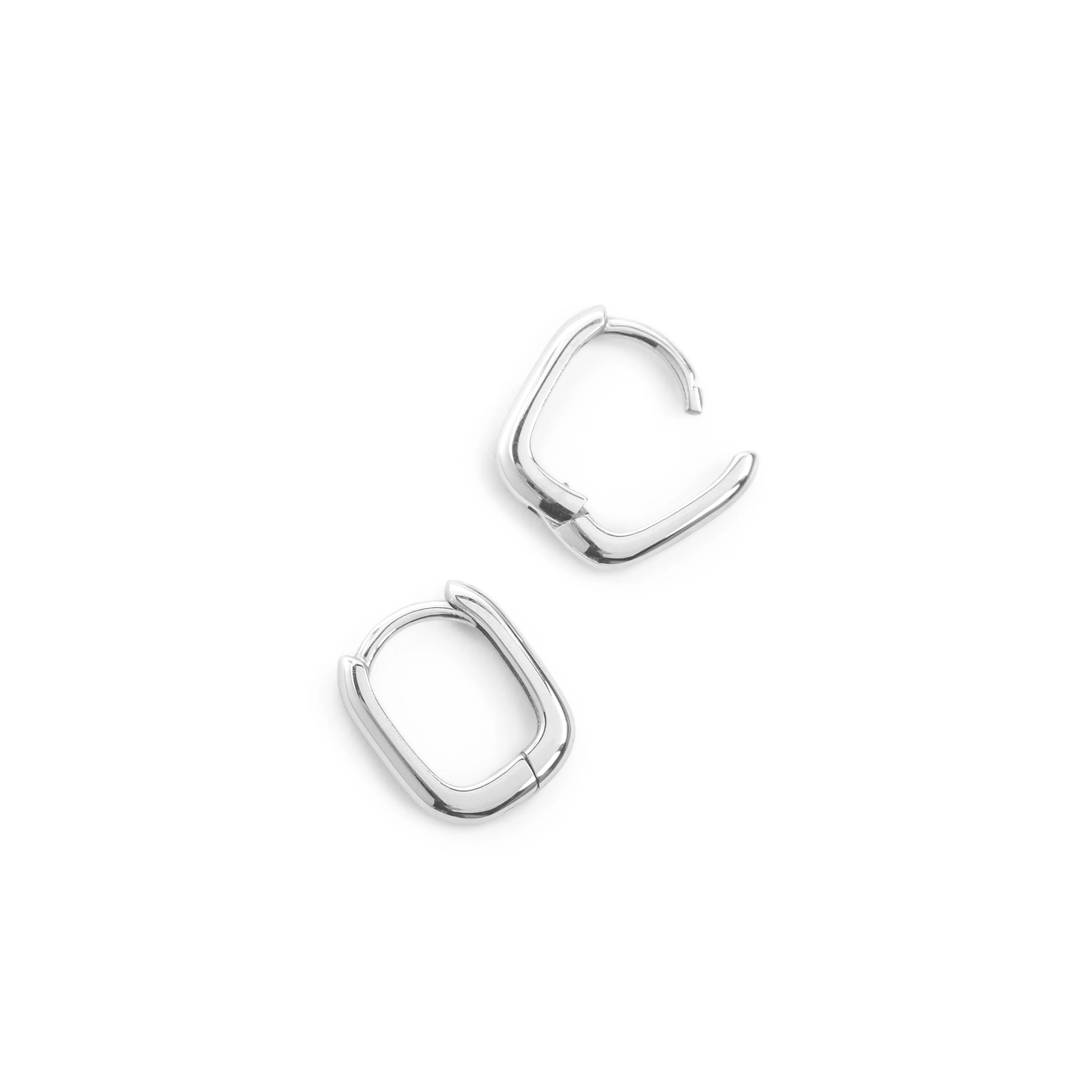 Rectangle - Round Profile - Hinged Sleepers in Silver