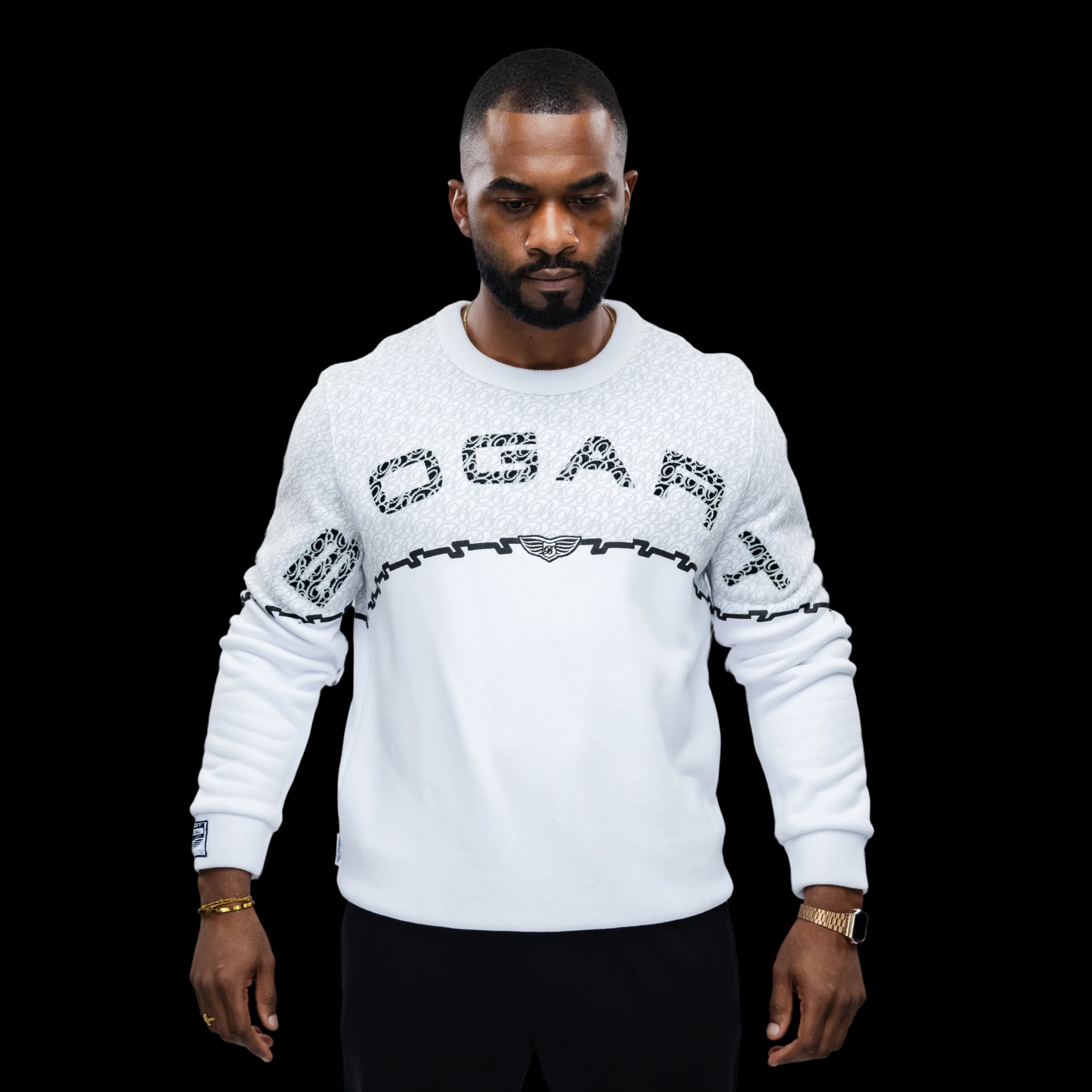 Monochrome Textured Knit Sweater