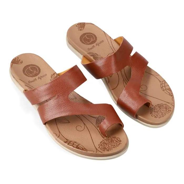 Zwelisha : Ladies Leather Sandal in Suede