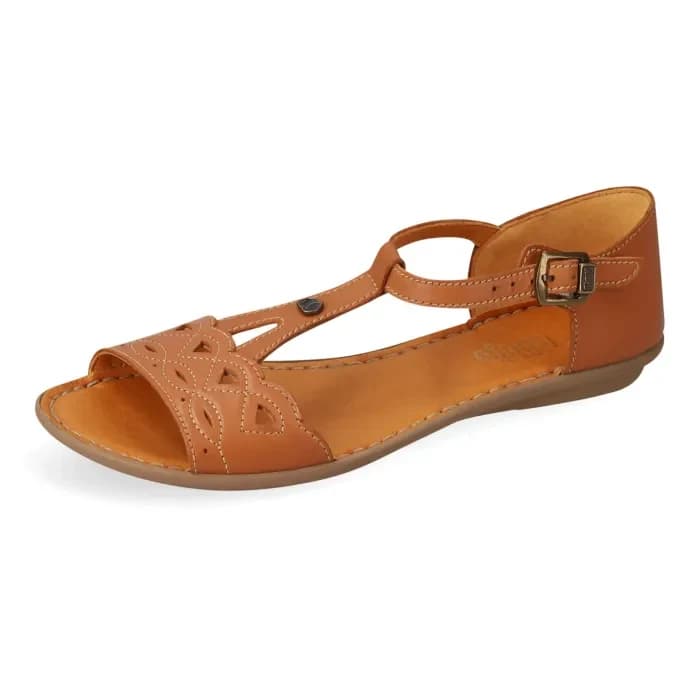 Venge : Ladies Leather Sandal in Hazel