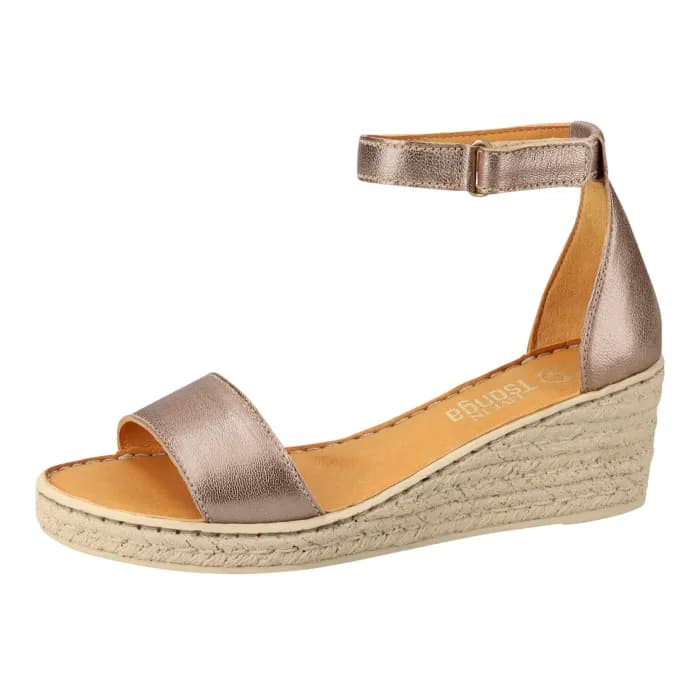 Kekana : Ladies Leather High-Heel Sandal in Sabbia