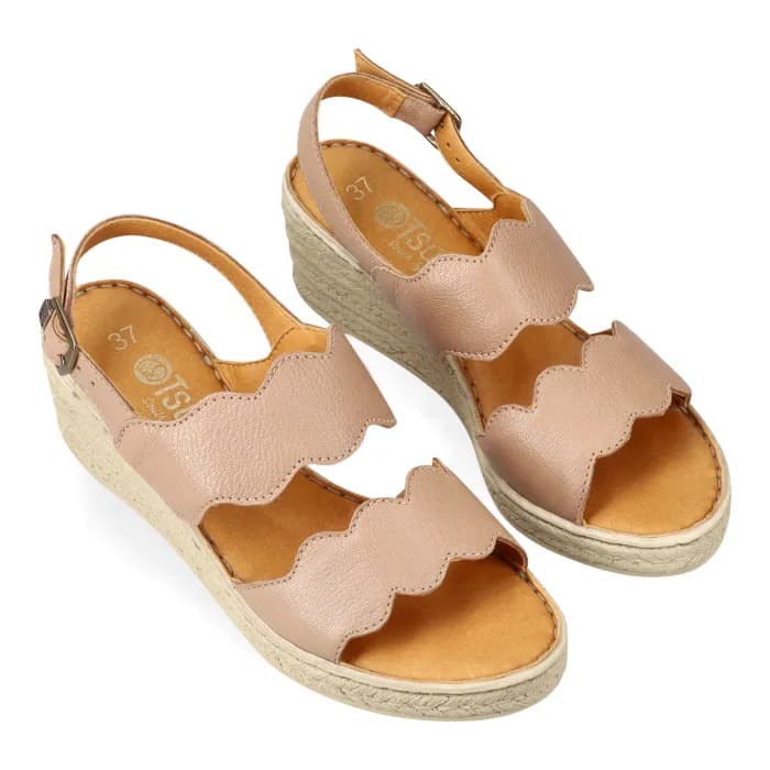 Cocekile : Ladies Leather High-Heel Sandal in Timber