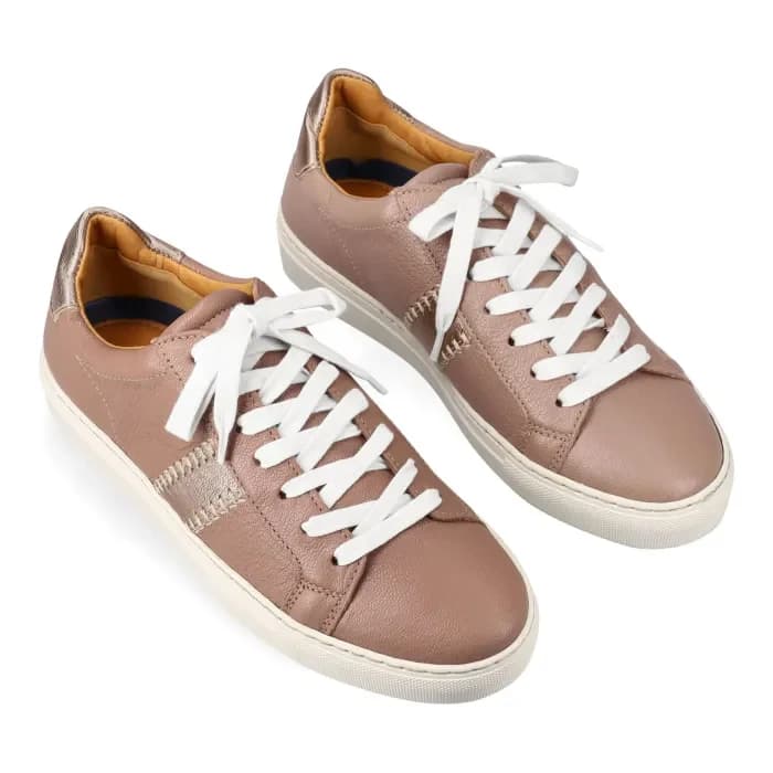 Tripoli : Ladies Leather Sneaker in Timber & Sabbia