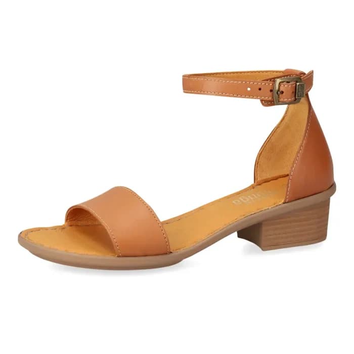 Beira : Ladies Leather Sandal in Hazel