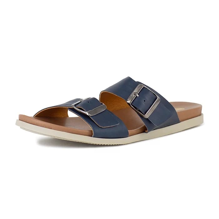 Uhuru : Ladies Leather Sandal in Navy