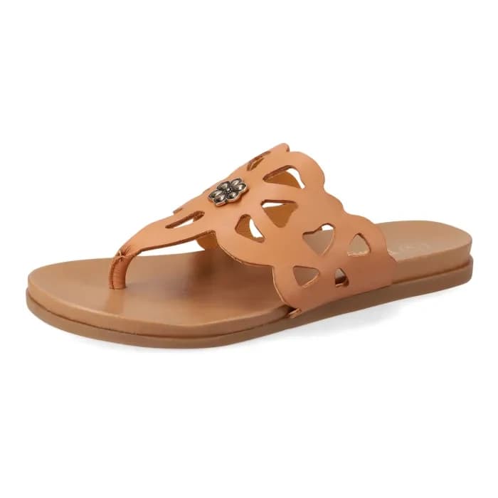Kilwa : Ladies Leather Sandal in Hazel