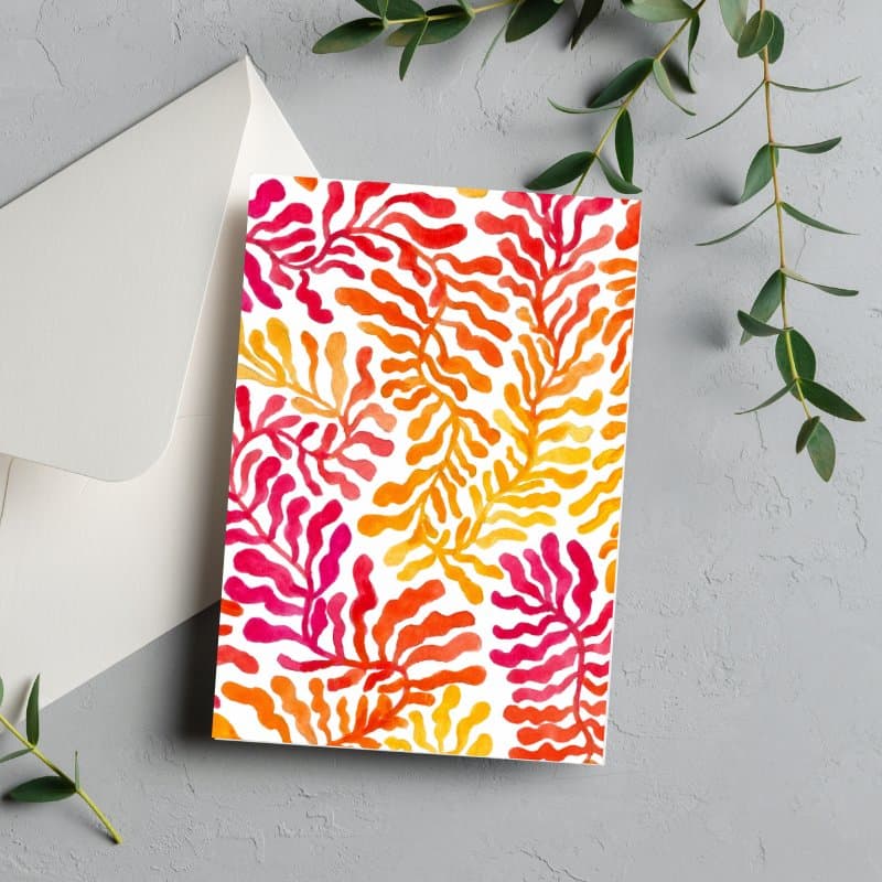 Greeting Card - Coral Sunset