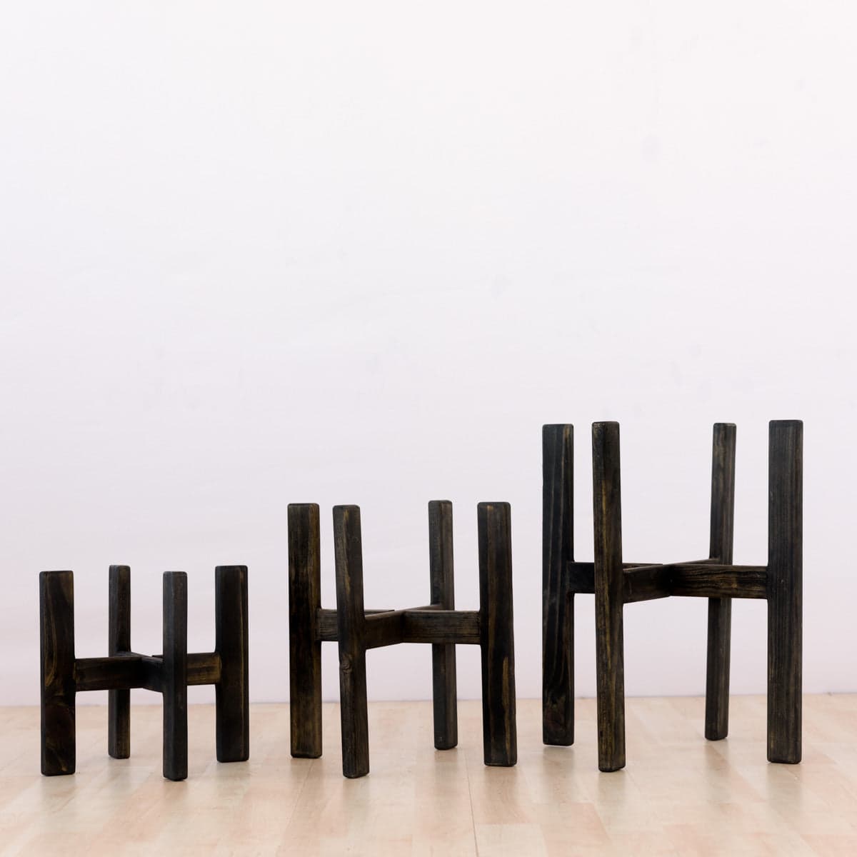 Wooden Plant Stand - Charcoal