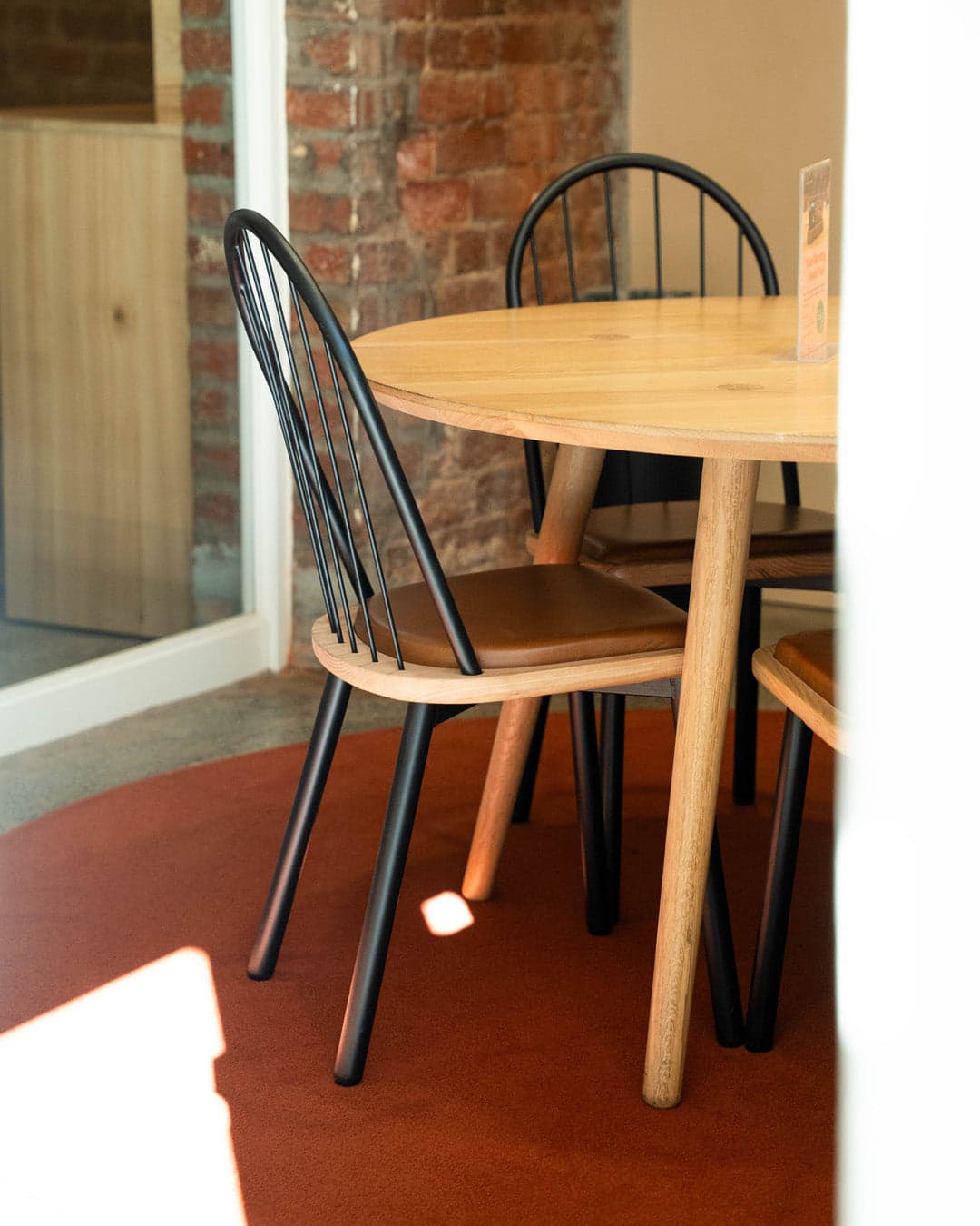 Fluted Chair - Leather Seat