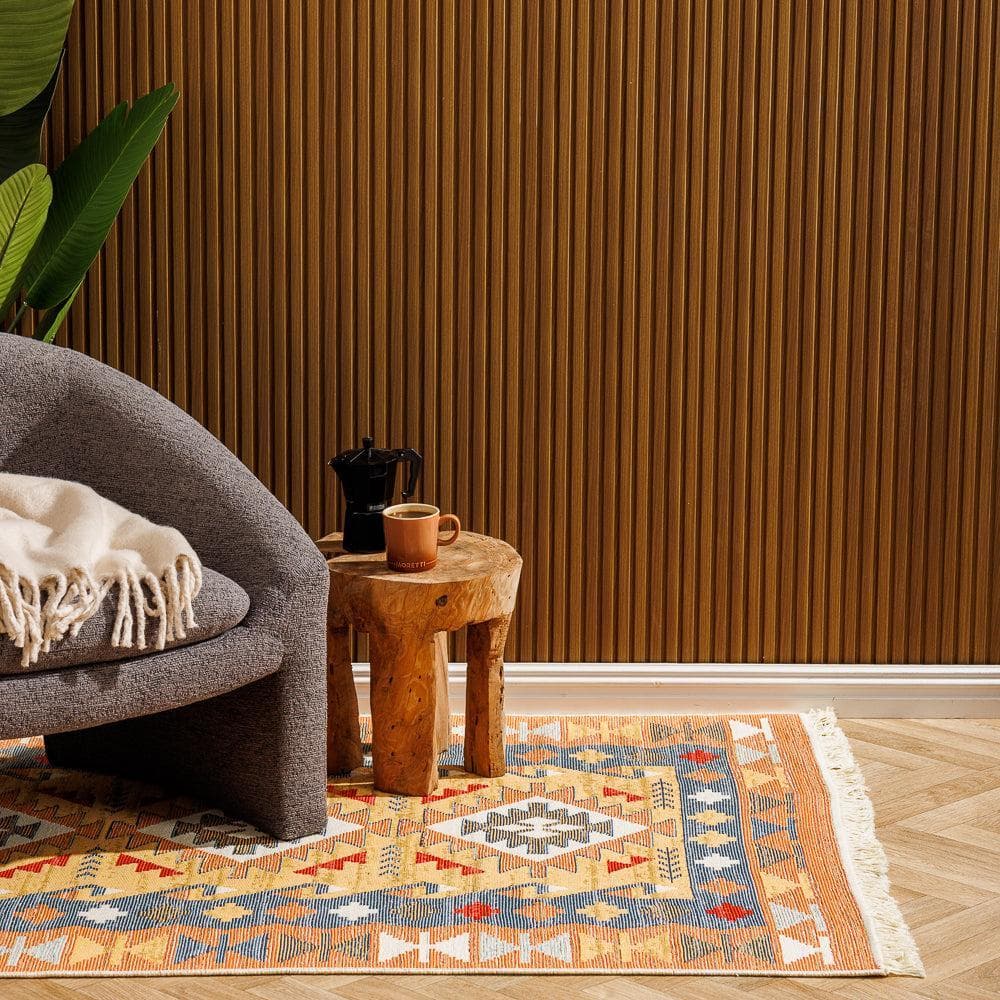 Antalya Mediterranean Collection Jacquard Polycotton Carpet Multi
