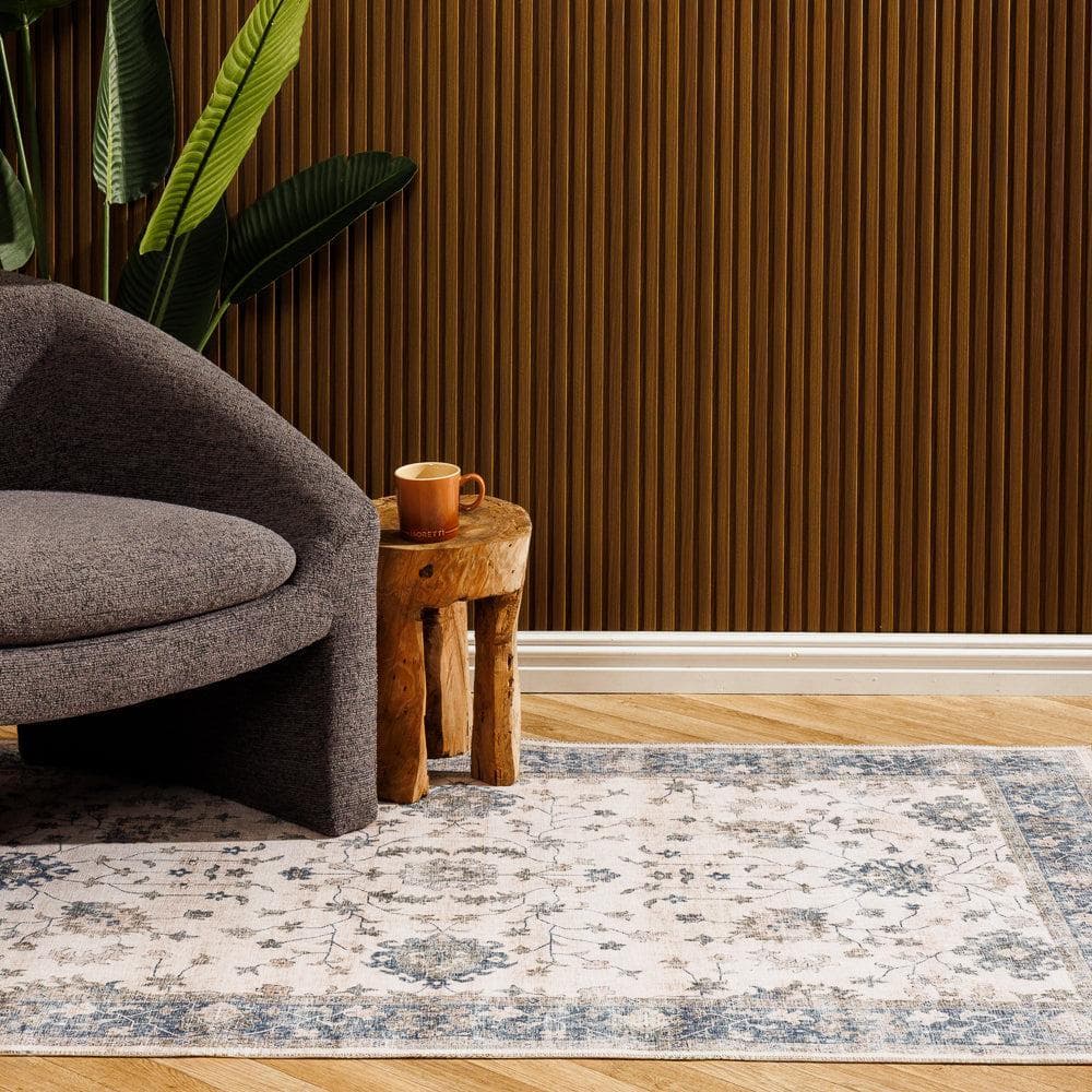 Bloom Printed TexturaWeave Carpet Blue