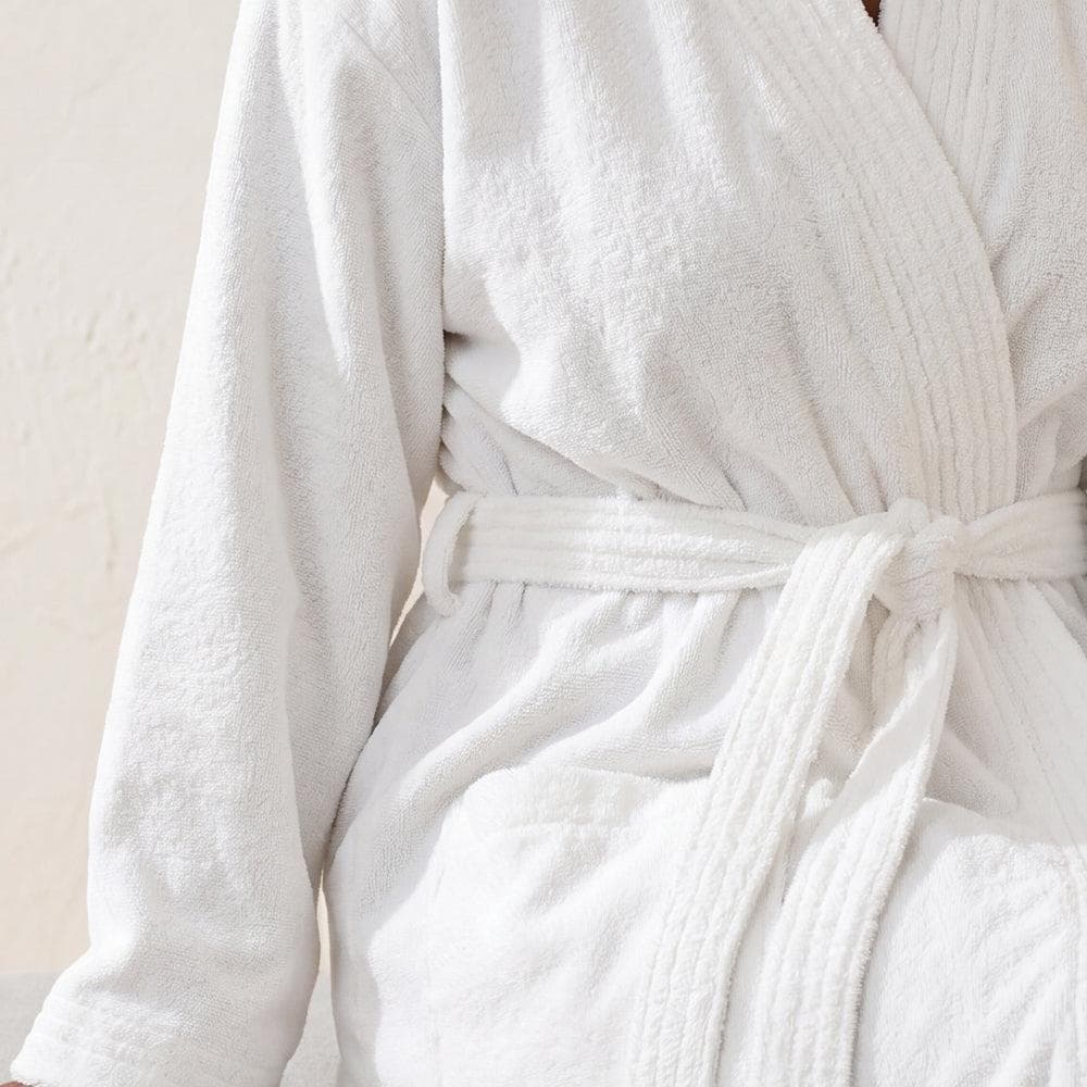 Cotton Club Deluxe Toweling Bathrobe White