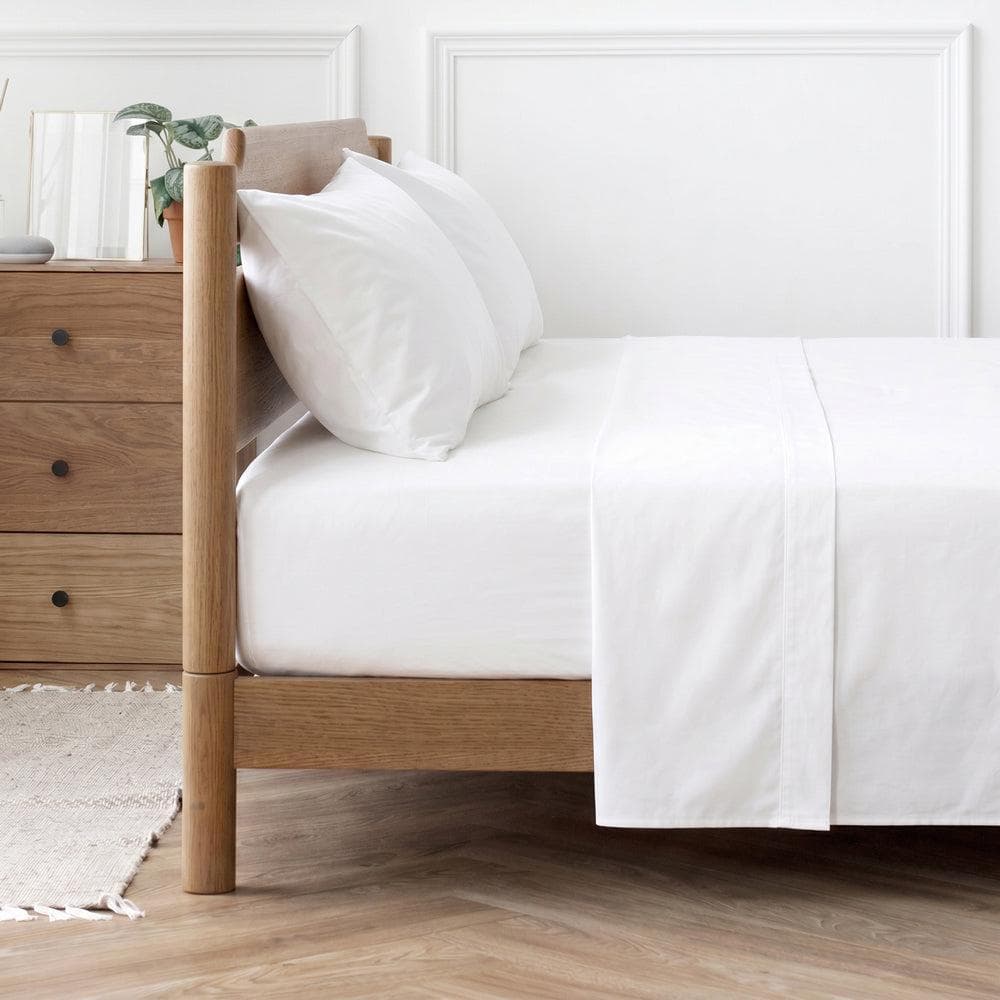 Easy Care 144 Thread Count Polycotton Flat Sheet White