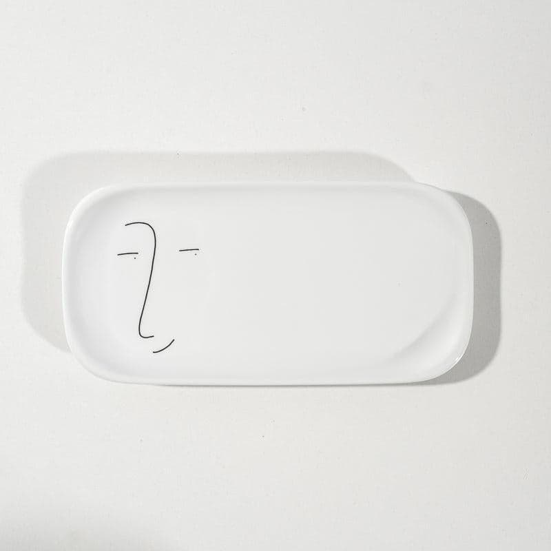 Faces of Felicity Small Rounded Rectangular Platter Nibble