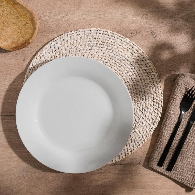 Home.Life Round Rattan Placemat Natural Light