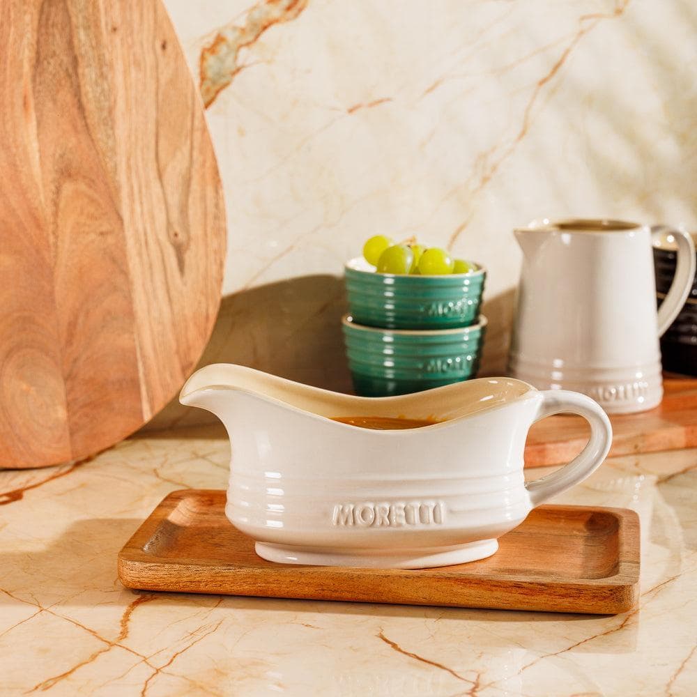 Moretti Casa Stoneware Gravy Boat Brulee