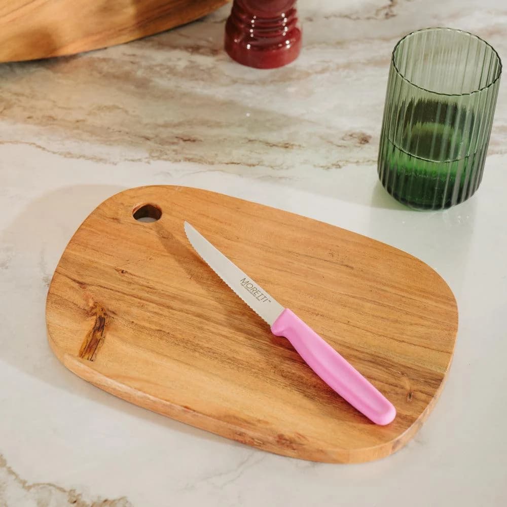 Moretti Serrated Steak Knife Pink