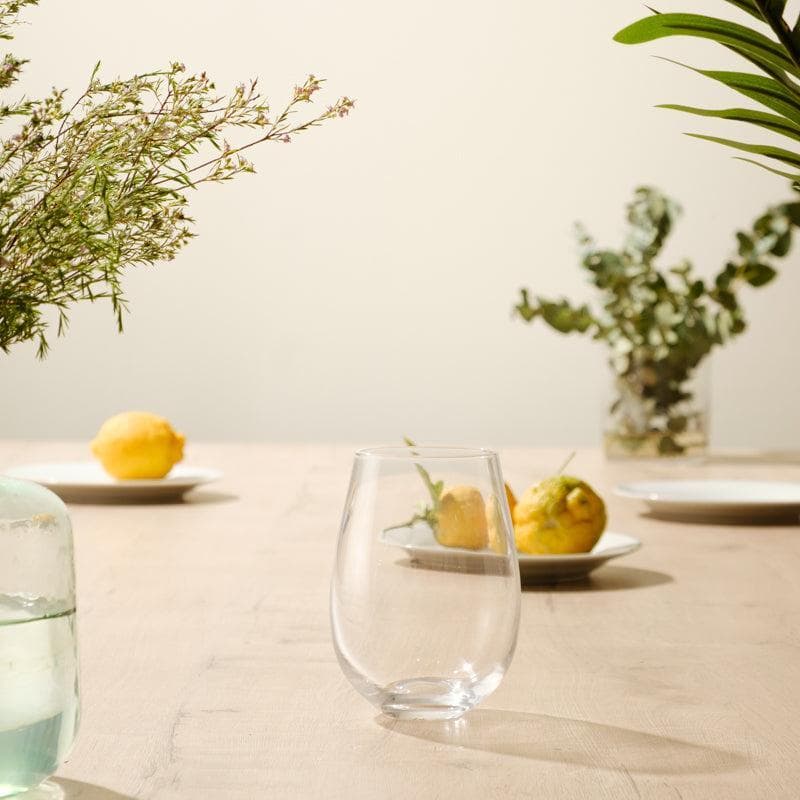Moretti Vino Stemless White Wine Glasses Set of 4