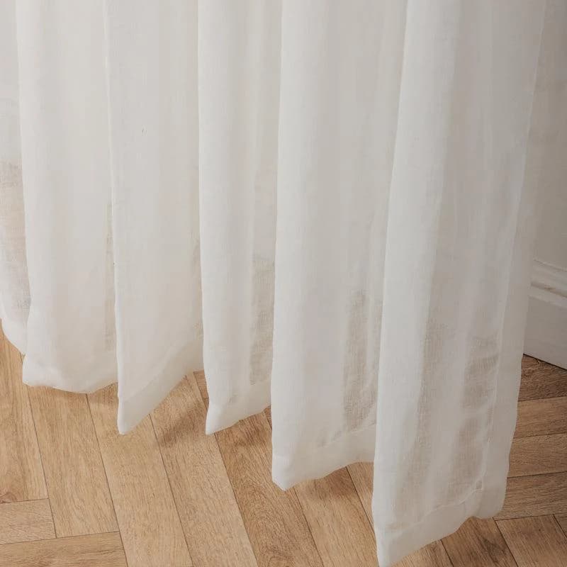 Nest Sicily Taped Unlined Curtain White