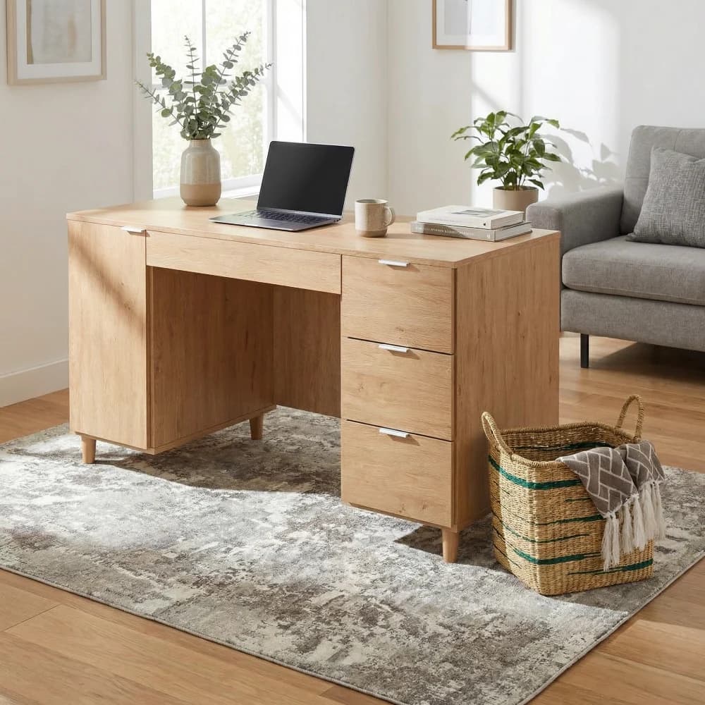 Simple Study Desk Oak