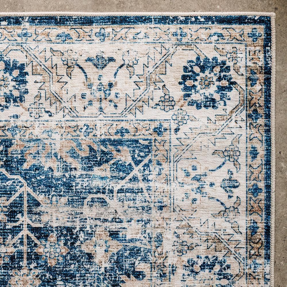 Softweave Printed Carpet Blossom Navy