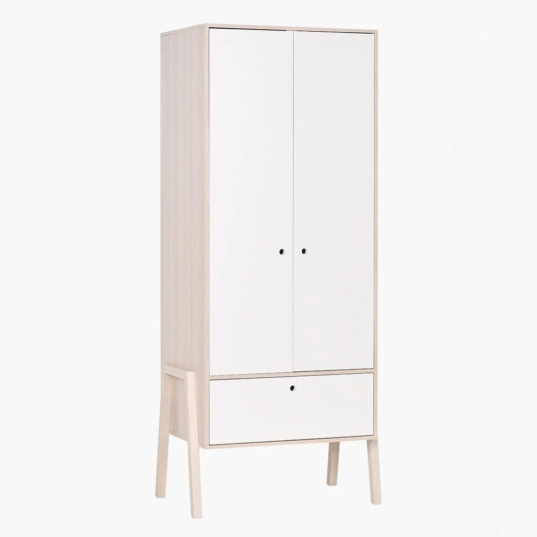 Spot 2-Door Wardrobe White and Acacia