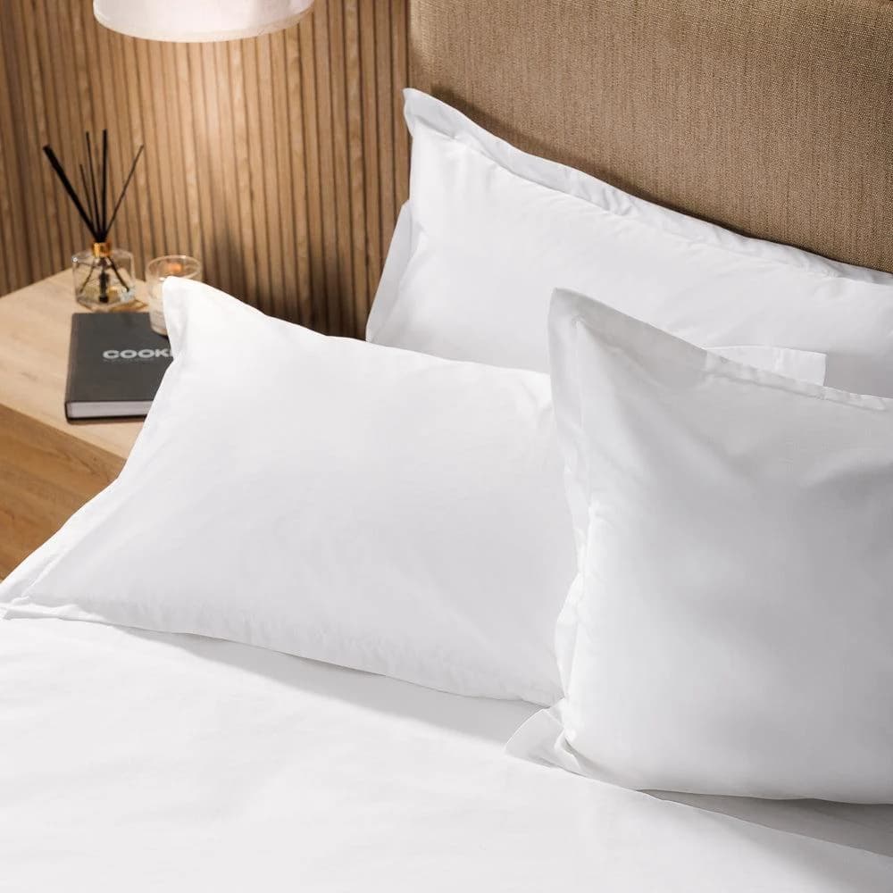 Whisper Soft 500 Thread Count Oxford Egyptian Cotton Sateen Duvet Cover Set White
