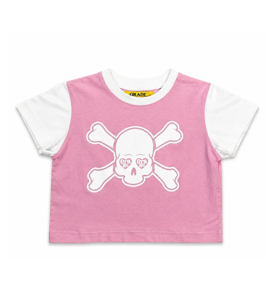 Skull Baby Tee Pink