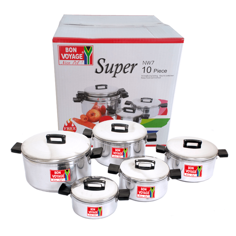 Bon Voyage 10 Piece Pots Set with Bakelite Handles