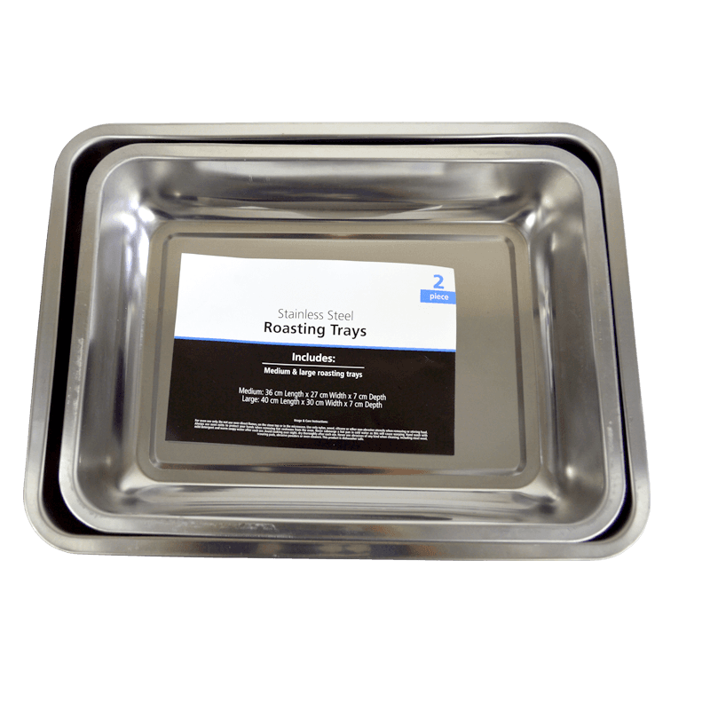 GAME STOCK! 2 Piece Stainless Steel Roaster Tray