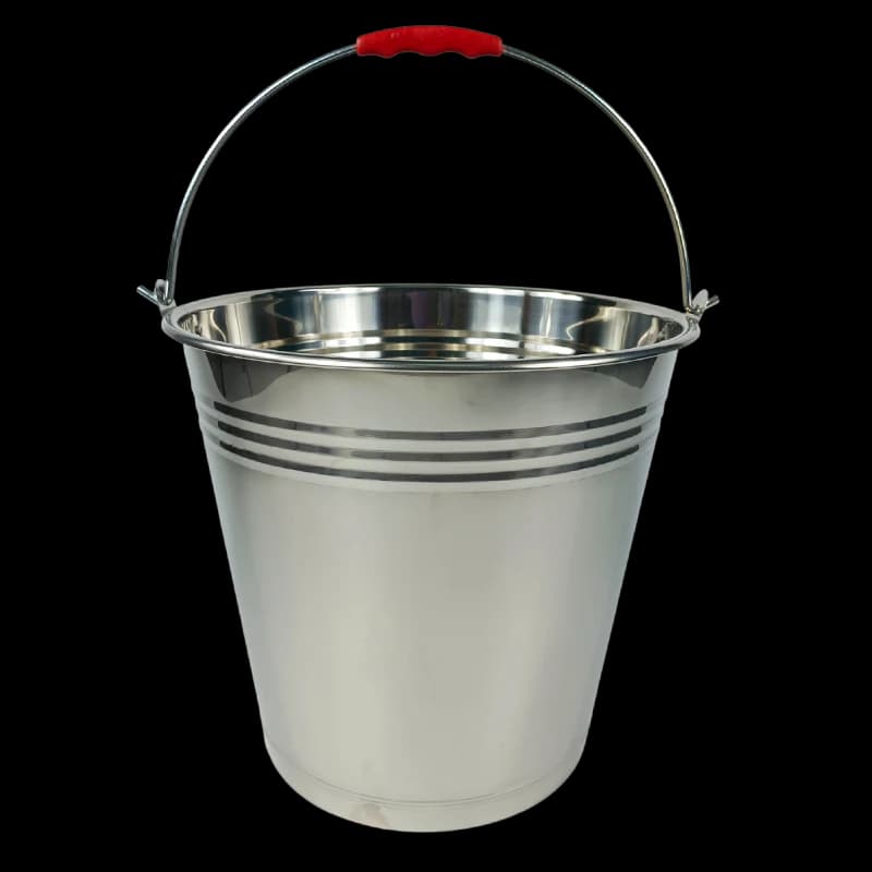 Stainless Steel Utility Bucket, Pail with Carry Handle