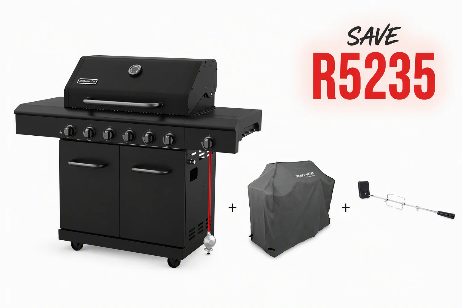 Heritage Day: Apex 6 Burner with FREE Rotisserie & Cover