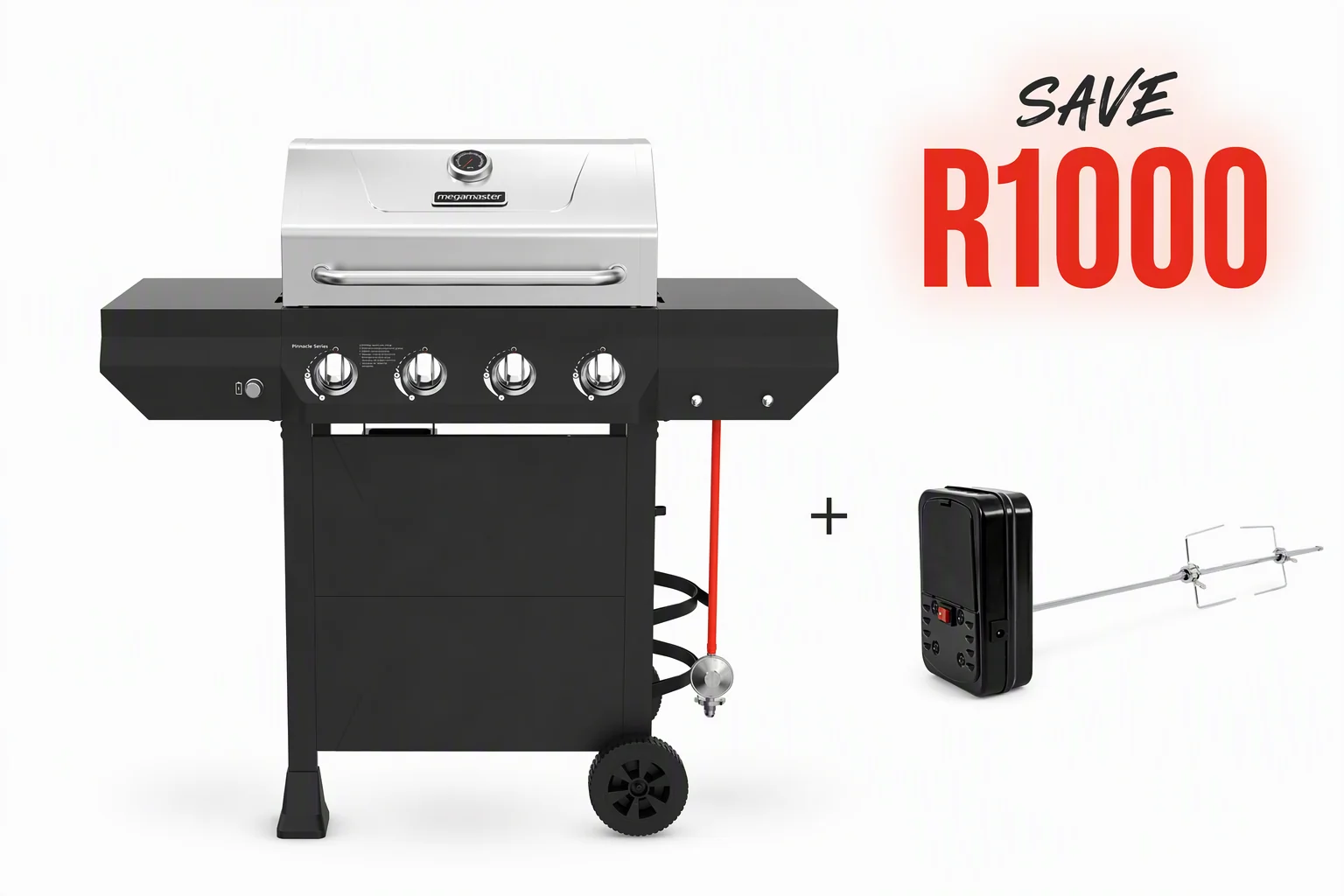 Heritage Bundle: Pinnacle 4 Burner with FREE Rotisserie